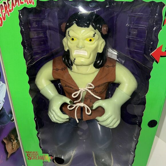 MANLEY TOY QUEST STRETCH SCREAMERS ELECTRONIC FRANKENSTEIN WITH BOX - Picture 2 of 16
